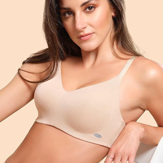Enamor Women's Everyday Cotton T-Shirt Bra – Non-Padded, Wirefree, Full-Coverage, Pinch-Free, Ultra-Smoothing